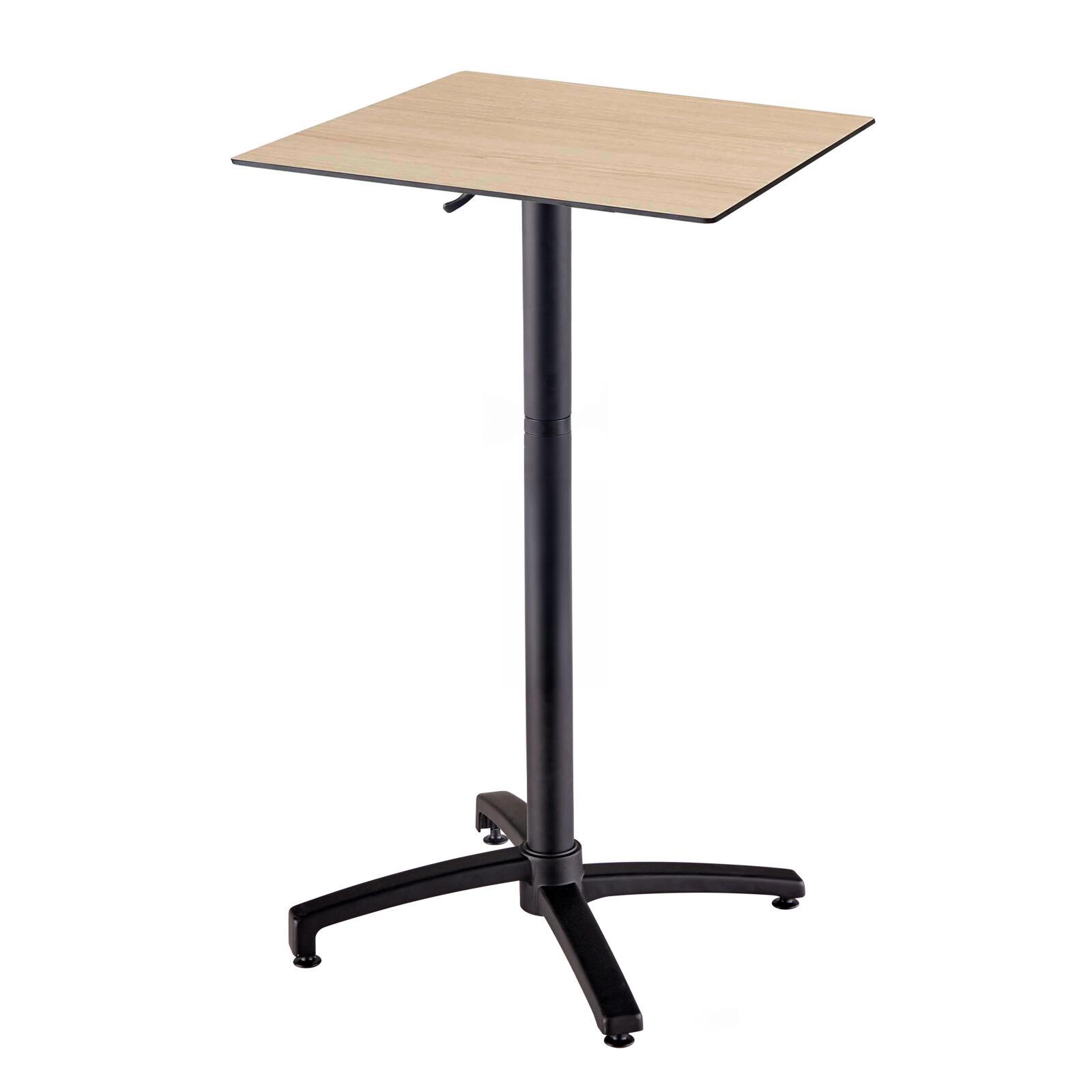 Mesa alta de exterior de HPL y aluminio 60x60x108 cm