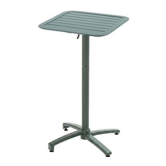 Mesa alta de exterior de aluminio 60x60x108 cm | Oviala