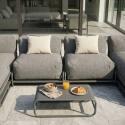 Sofá modular de exterior para 4 personas con estructura, 2 chaise longue, 2 sillones y mesa de centro