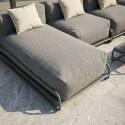 Sofá modular de exterior para 4 personas con estructura, 2 chaise longue, 2 sillones y mesa de centro
