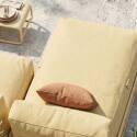 Sofá modular de exterior para 4 personas con estructura, 2 chaise longue, 2 sillones y mesa de centro