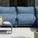 Sofá modular de exterior para 4 personas con estructura, 2 chaise longue, 2 sillones y mesa de centro