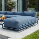 Sofá modular de exterior para 4 personas con estructura, 2 chaise longue, 2 sillones y mesa de centro