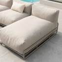 Sofá modular de exterior para 4 personas con estructura, 2 chaise longue, 2 sillones y mesa de centro