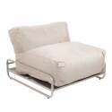 Sofá modular de exterior para 4 personas con estructura, 2 chaise longue, 2 sillones y mesa de centro