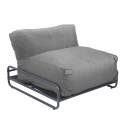 Sofá modular de exterior para 4 personas con estructura, 2 chaise longue, 2 sillones y mesa de centro