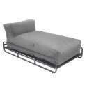 Sofá modular de exterior para 4 personas con estructura, 2 chaise longue, 2 sillones y mesa de centro