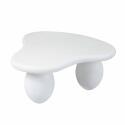 Mesa de centro de diseño efecto hormigón liso forma orgánica 80x80 cm