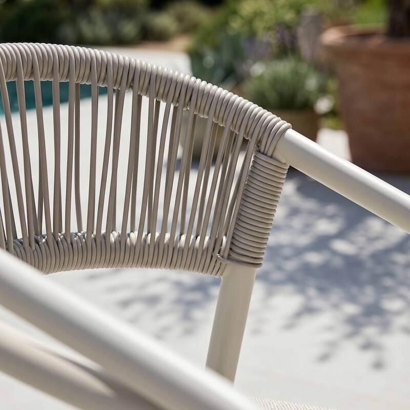 Mesa de jardín estructura de aluminio, 8 personas 213x90 cm y 8 sillas de textilene (4/7)