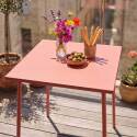 Mesa de jardín cuadrada de metal 2 a 4 personas 70x70 cm