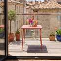 Mesa de jardín cuadrada de metal 2 a 4 personas 70x70 cm