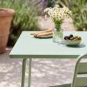 Mesa de jardín cuadrada de metal 2 a 4 personas 70x70 cm