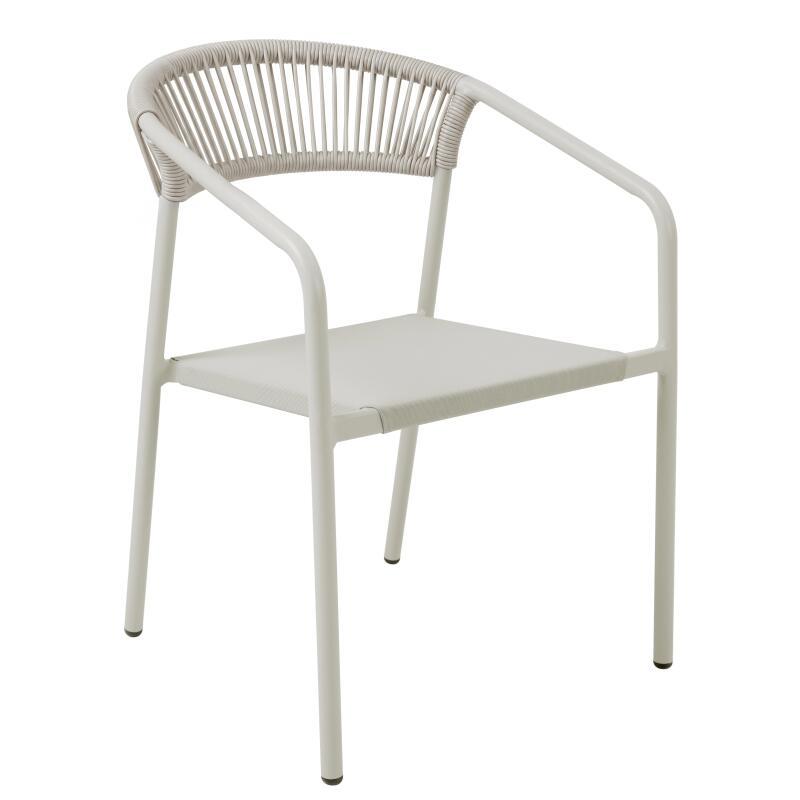 Mesa de jardín estructura de aluminio, 6 personas 150x90 cm y 6 sillas de textilene (5/6)