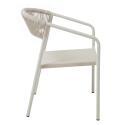 Silla de jardín de aluminio y ratán sintético con reposabrazos