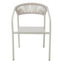 Silla de jardín de aluminio y ratán sintético con reposabrazos