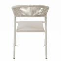 Silla de jardín de aluminio y ratán sintético con reposabrazos