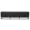 Mueble TV negro de efecto madera 180 cm