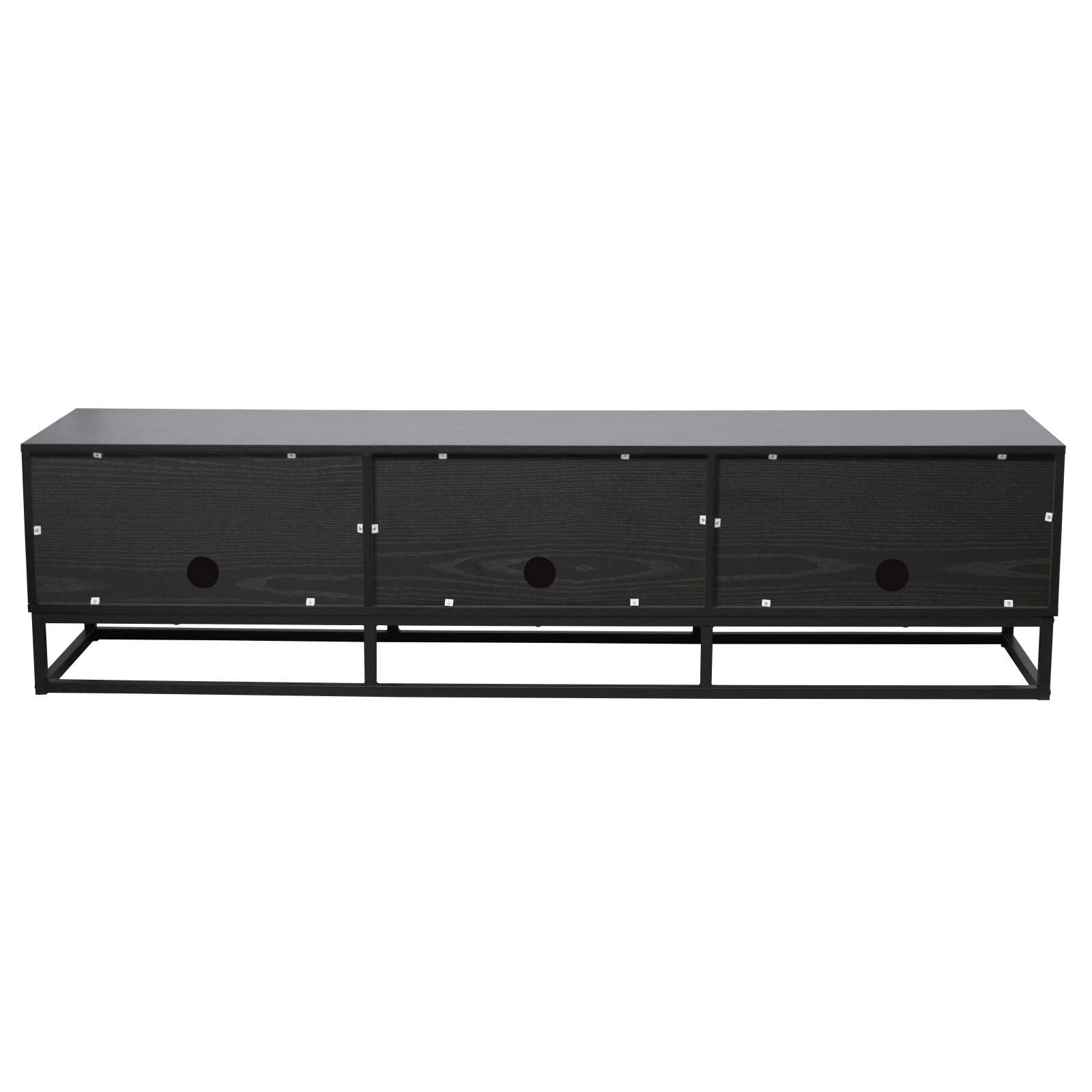 Mueble TV negro de efecto madera 180 cm