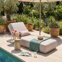 Tumbona de aluminio reclinable 5 posiciones con cojín