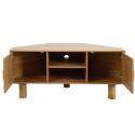 Mueble TV efecto madera 120 cm de ratán sintético estilo escandinavo