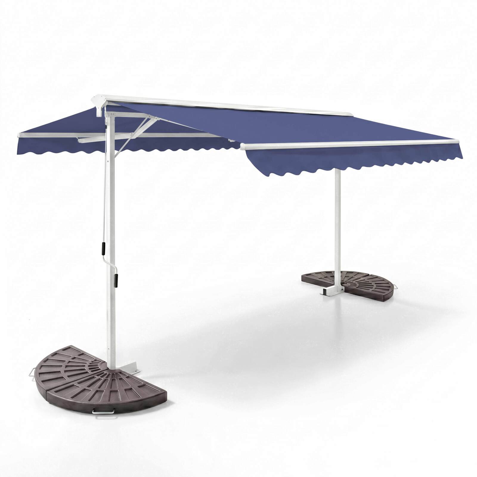 Toldo a dos aguas (3 x 4m) y 4 losetas de contrapeso