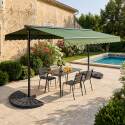 Toldo a dos aguas (3 x 4m) y 4 losetas de contrapeso