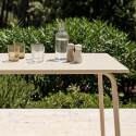 Mesa de jardín de metal termolacado 6 personas 120x70 cm
