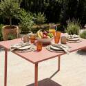 Mesa de jardín de metal termolacado 6 personas 120x70 cm