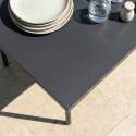 Mesa de jardín de metal termolacado 6 personas 120x70 cm