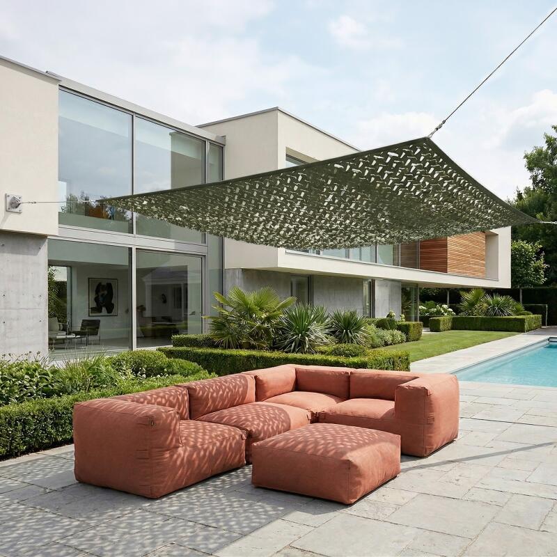 Vela de sombra rectangular calada reversible 4x3 m