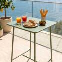 Mesa alta de exterior de metal 70x70x105 cm
