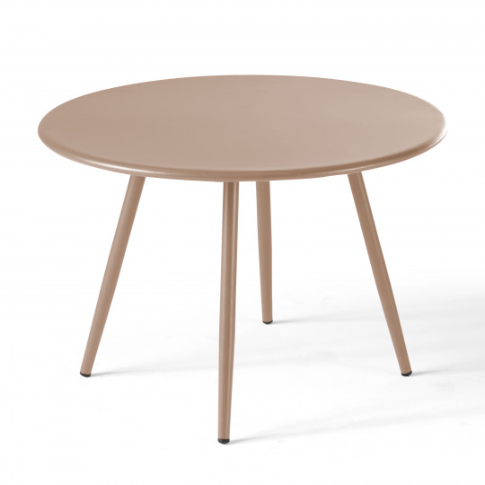 Mesa de centro redonda de metal para jardín Ø50x34 cm | Oviala