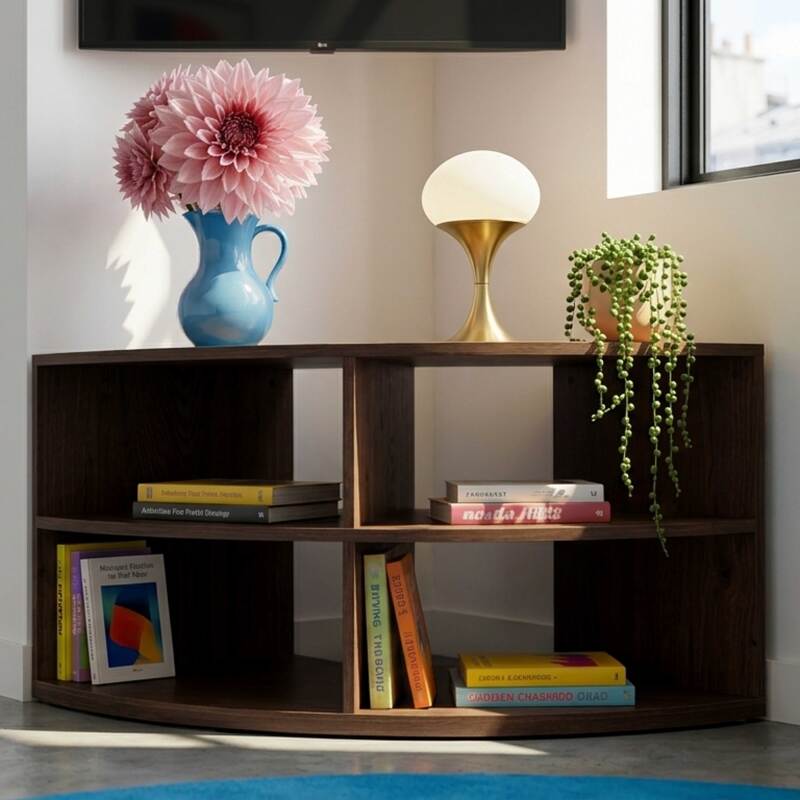 Mueble TV de efecto madera 120 cm estilo escandinavo (3/7)