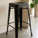 Taburetes de bar de metal mate — Lote de 4
