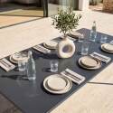Mesa de jardín de metal 8 personas 180x90 cm