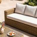 Conjunto de jardín de resina trenzada para 8 plazas con 2 sofás, 2 sillones y 1 mesa de centro