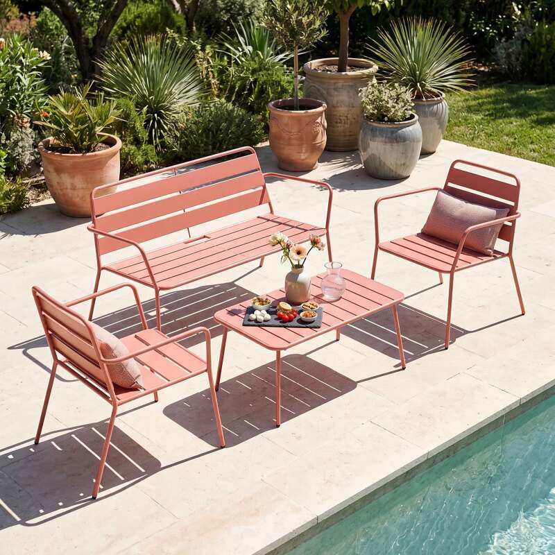Sillón de jardín bajo de metal (46/73)