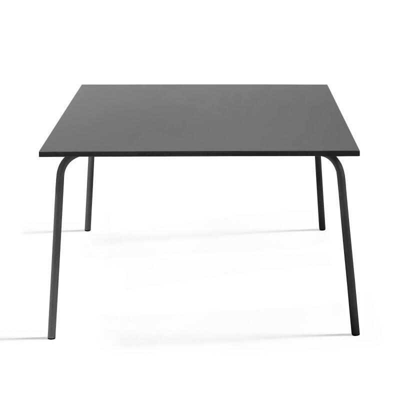 Mesa de jardín cuadrada de metal 8 personas 120x120 cm (4/7)