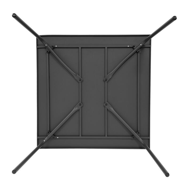 Mesa de jardín cuadrada de metal 8 personas 120x120 cm (5/7)