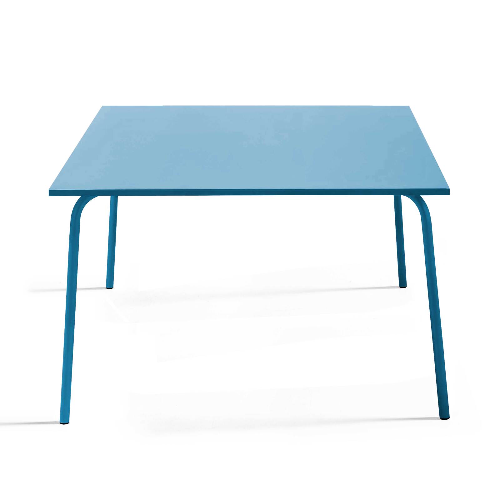Mesa de jardín cuadrada de metal 8 personas 120x120 cm