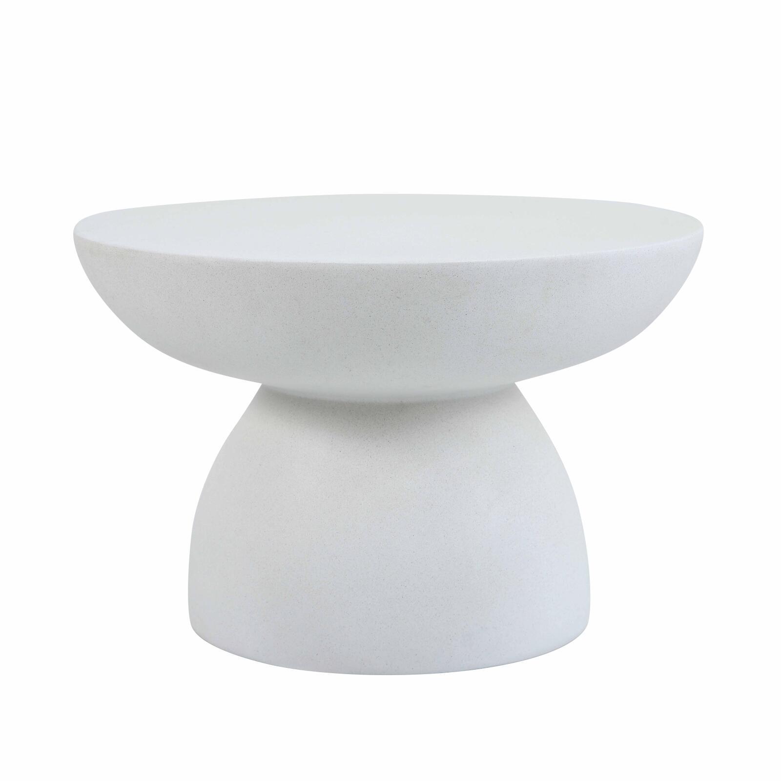 Mesa de centro efecto hormigón liso redonda Ø60x40 cm