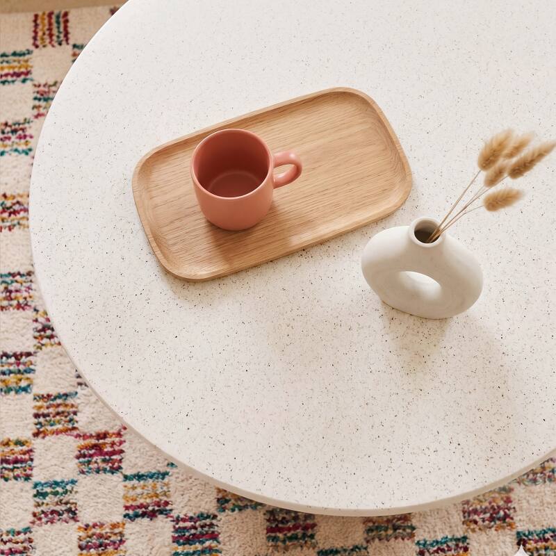 Mesa de centro efecto hormigón liso redonda Ø60x40 cm (2/4)