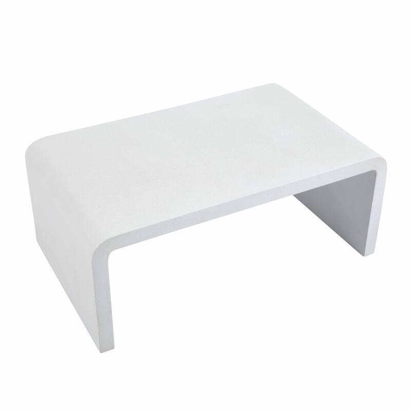 Mesa de centro efecto hormigón liso rectangular 100x60x40 cm (4/5)