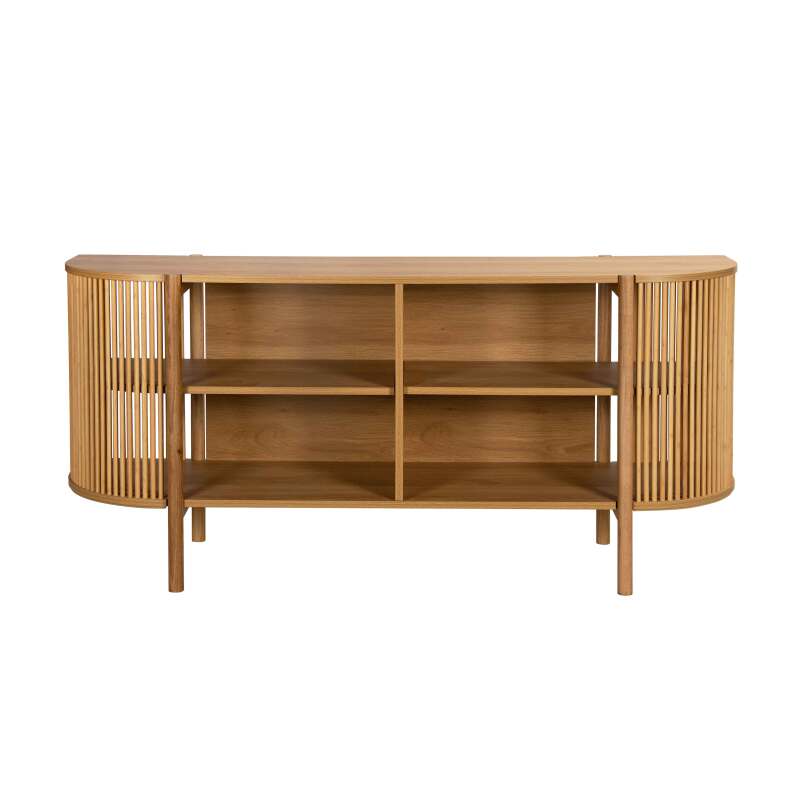 Aparador abierto efecto madera 160 cm estilo boho (5/8)