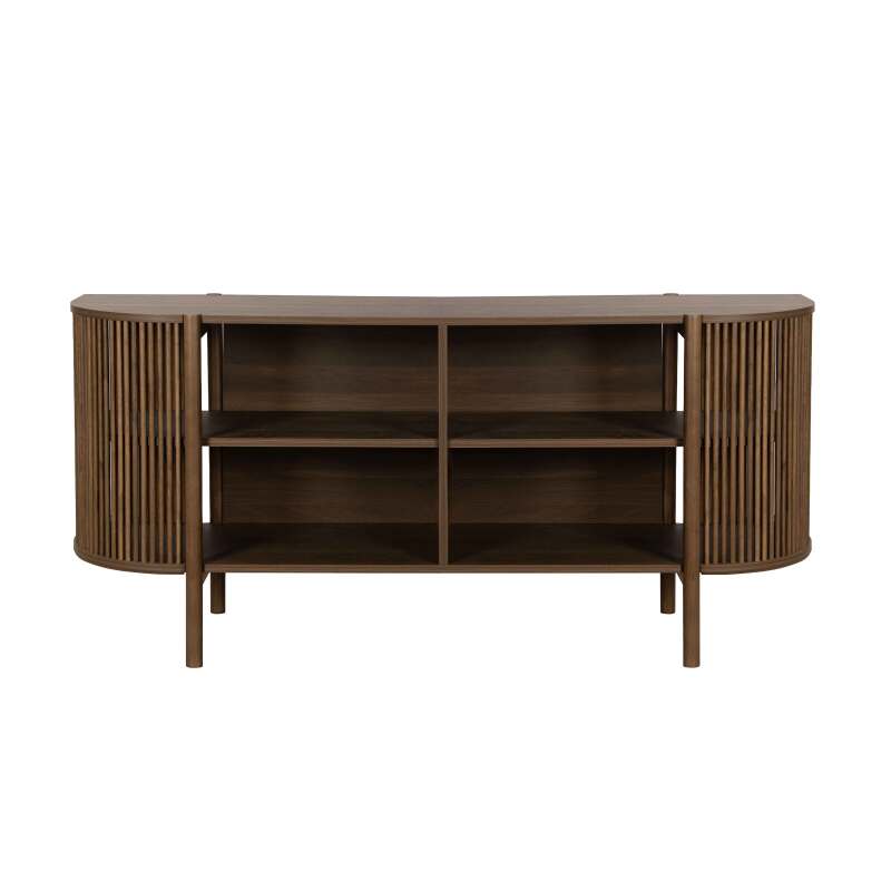 Aparador abierto efecto madera 160 cm estilo boho (5/8)