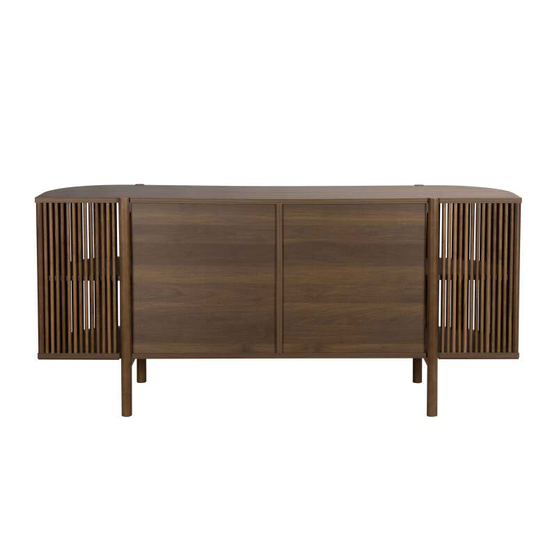 Aparador abierto efecto madera 160 cm estilo boho (6/8)
