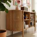 Aparador abierto efecto madera 160 cm estilo boho