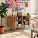 Aparador abierto efecto madera 160 cm estilo boho