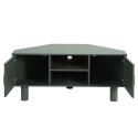 Mueble TV esquinero efecto rejilla de ratán sintético de 120 cm estilo boho