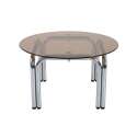 Mesa de centro de cristal templado redonda Ø70 cm